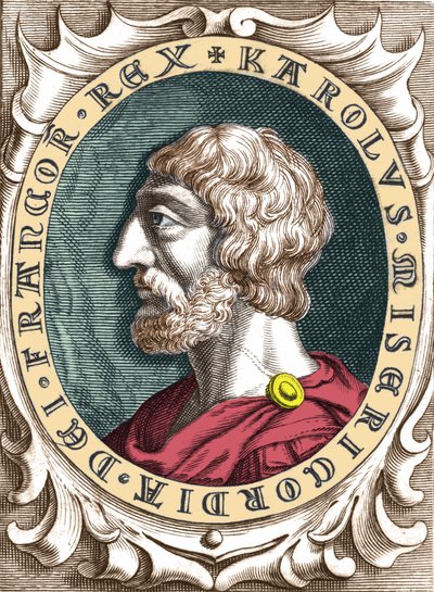 Portrait de Charlemagne ou Charles Ier le Grand (742 - 814) Roi des Francs - Unknown artist