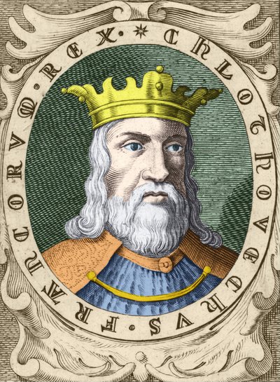 Portrait de Clovis Ier (v. 466 - 511) Roi des Francs - Unknown artist