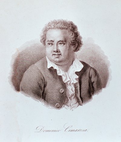 Portrait de Domenico Cimarosa (1749-1801) compositeur italien Gravure. XVIIIe siècle. Milan, bibliothèque du conservatoire - Unknown artist