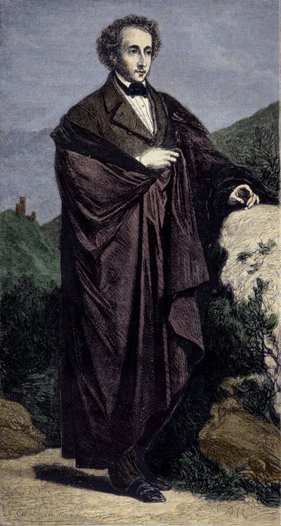 Portrait de Felix Mendelssohn Bartholdy (1809-1847), compositeur allemand. - Unknown artist