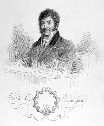 Portrait de Ferdinando Paer (1771 - 1839). Il était maître de chapelle de Napoléon Ier puis directeur de l