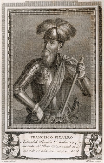 Portrait de Francisco Pizarro (gravure) - Unknown artist