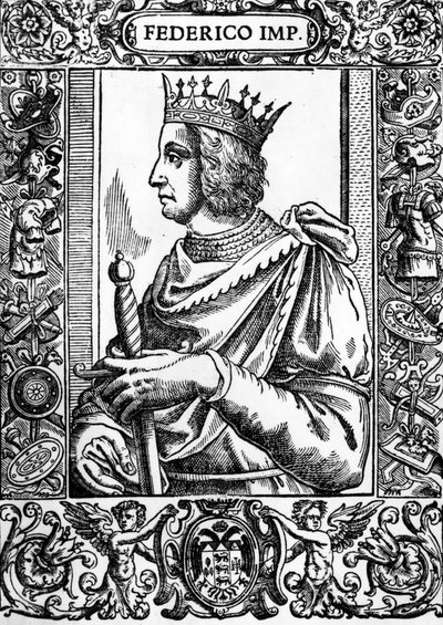 Portrait de Frédéric II (1194-1250), empereur allemand. - Unknown artist