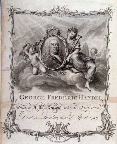 Portrait de Georg Friedrich Handel (gravure) - Unknown artist