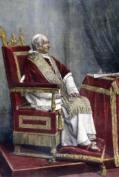 Portrait de Gioacchino PECCI, Léon XIII (1810 - 1903), 254e Pape (1878 - 1903) - Unknown artist