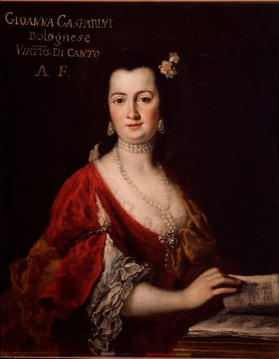 Portrait de Giovanna Gasparini (1717-?) chanteuse italienne Peinture anonyme. XVIIIe siècle. Bologna, civico museo bibliografico musicale - Unknown artist
