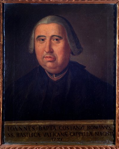 Portrait de Giovanni Battista Costanzi, compositeur et violoncelliste italien - Unknown artist