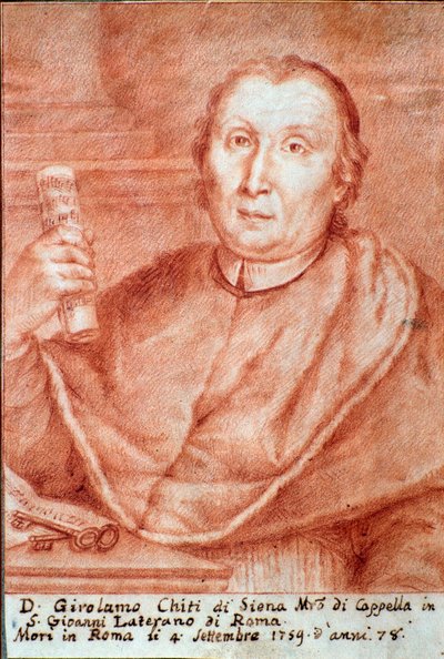 Portrait de Girolamo Chiti di Siena (1679-1759), maître de chapelle italien (gravure) - Unknown artist