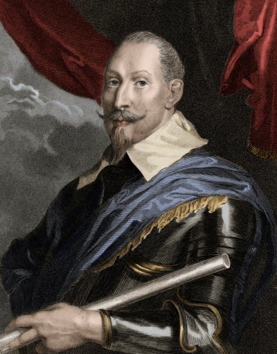 Portrait de Gustave Adolphe II (Gustave Adolphe) (1594-1632), roi de Suède - Gustavus Adolphus II 1594-1632, roi de Suède 1611-1632 - gravure - 19ème siècle - Unknown artist