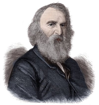 Portrait de Henry Longfellow, poète et éducateur américain - Unknown artist