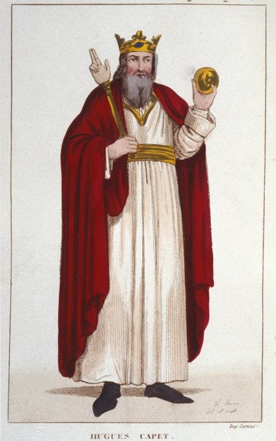 Portrait de Hugues Ier Capet (c. 941 - 996), Duc de France puis Roi de France - Unknown artist
