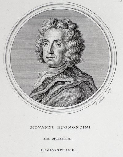 Portrait du compositeur et violoncelliste baroque italien Giovanni Battista Bononcini - Unknown artist