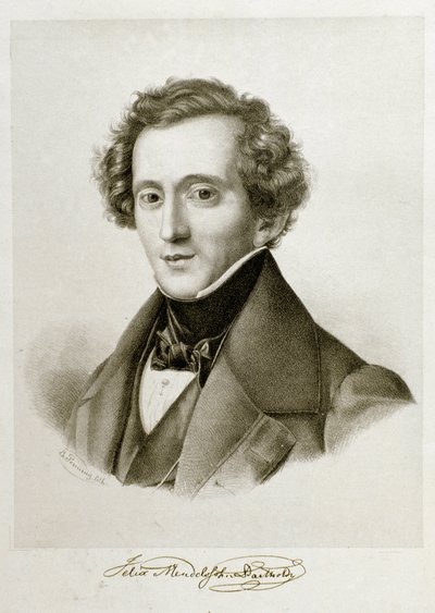 Portrait de Jakob Ludwig Felix Mendelssohn Bartholdy (1809-1847), chef d