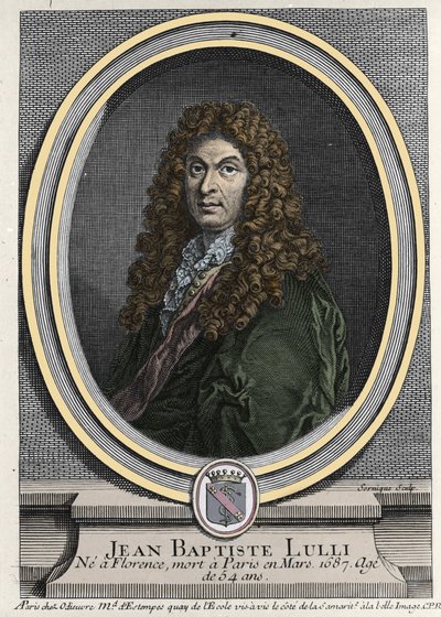 Portrait de Jean Baptiste Lully (Giovanni Battista Lulli) (1632-1687), compositeur français d