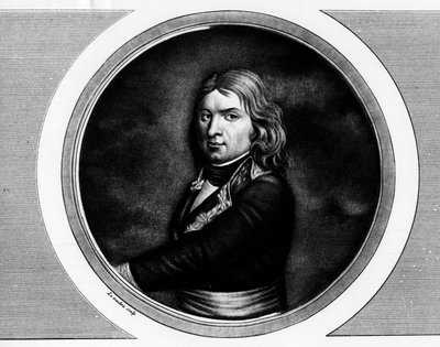 Portrait de Jean Étienne Championet, général français (1762-1800). Gravure dans "Collection complète des tableaux historiques de la Révolution française, en trois volumes." 1804 - Unknown artist