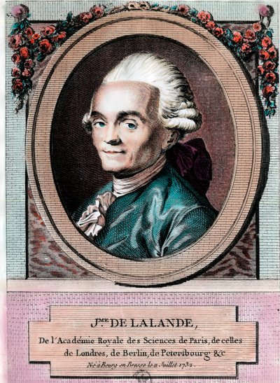 Portrait de Jean Jérôme Lefrançois de Lalande (gravure du 18e siècle) - Unknown artist