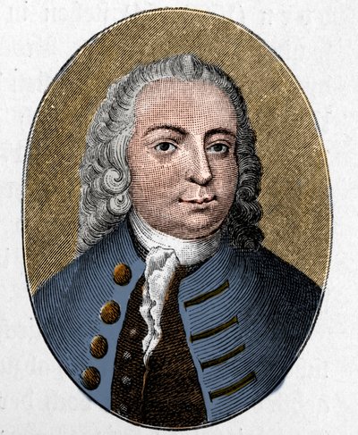 Portrait de Johann Christian Günther. Poète allemand (1695 - 1723). Gravure. - Unknown artist