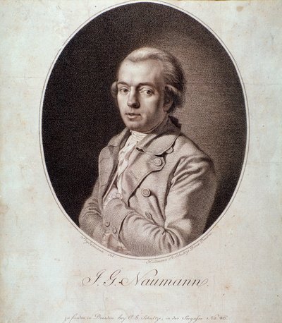 Portrait de Johann Gottlieb Naumann (gravure) - Unknown artist