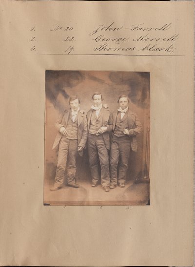 [Portrait de John Farrell, George Morrell et Thomas Clark]. - Unknown artist