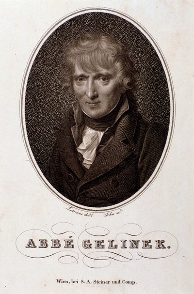 Portrait de Josef Gelinek (Joseph) (1758-1825), pianiste, compositeur et théologien autrichien (gravure) - Unknown artist
