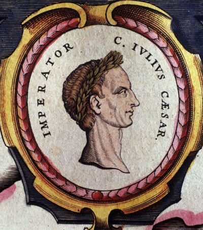 Portrait de Jules César (101 - 44 av. J.-C.), général et homme politique romain. Gravure de la fin du XVIIIe siècle. Milan. - Unknown artist