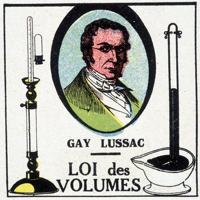 Portrait de Louis-Joseph Gay-Lussac (1778-1818), physicien et chimiste français, représenté avec la loi des volumes. - Unknown artist