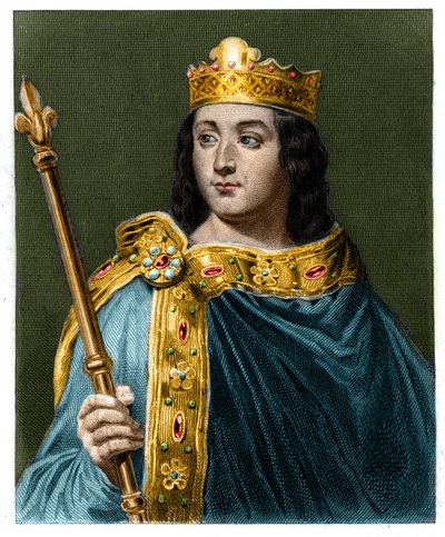 Portrait de Louis V le Fainéant (967 - 987), roi de France - dans « Histoire des Français » par Lavallée, gravure, sd - Unknown artist