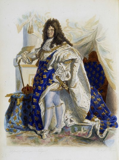Portrait de Louis XIV (1638-1715) - dans « Le Plutarque français » par Mennechet - Unknown artist