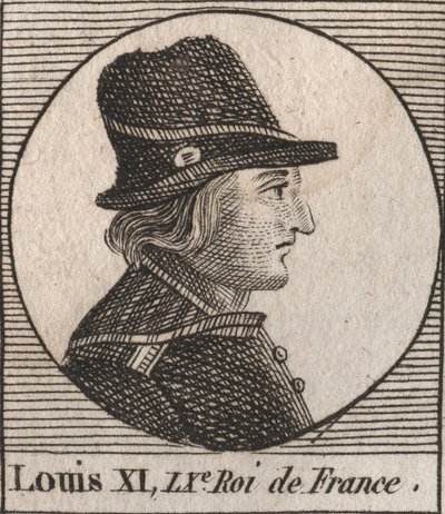 Portrait de Louis XI (1423-1483), roi de France - gravure de « Instruction sur l