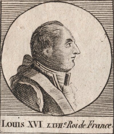Portrait de Louis XVI (1754-1793), roi de France de 1774 à 1791, puis roi des Français de 1791 à 1792 - gravure de « Instruction sur l