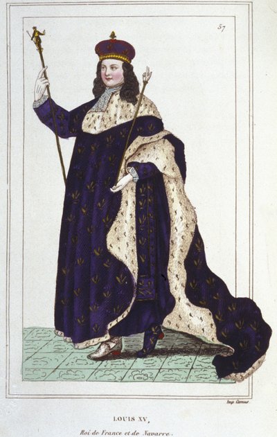 Portrait de Louis XV (1710 - 1774), roi de France (gravure de 1830) - Unknown artist