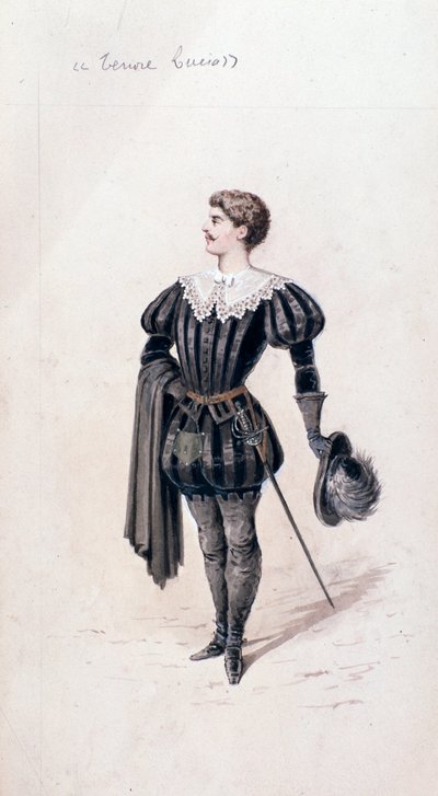 Portrait de Lucio, ténor dans Lucia di Lammermoor, opéra de Gaetano Donizetti - Unknown artist