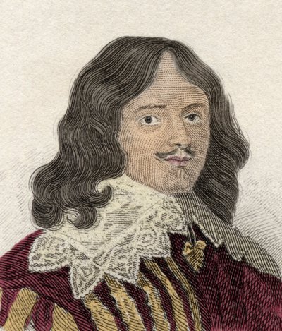 Portrait de Lucius Cary (vers 1610-1643), 2e vicomte Falkland, homme politique, militaire et écrivain anglais. Gravure du 19ème siècle - Unknown artist