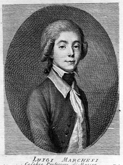 Portrait de Luigi Marchesi (1754 - 1829) également connu sous le nom de Marchesini, castrat italien. - Unknown artist