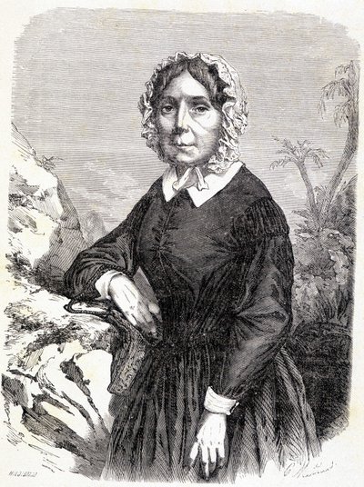 Portrait de Madame Ida Pfeiffer (1798-1858), voyageuse autrichienne - Unknown artist