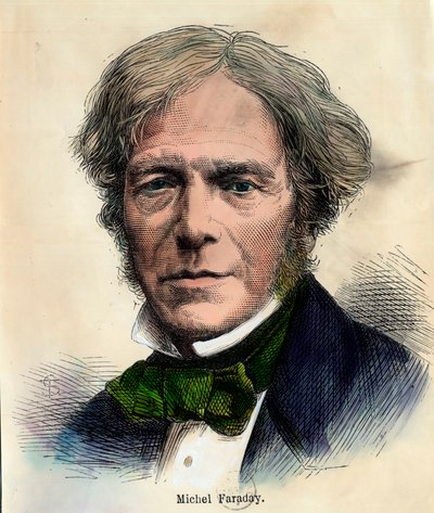 Portrait de Michael Faraday (1791-1867), physicien anglais (gravure) - Unknown artist