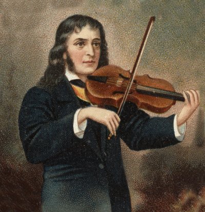 Portrait de Niccolò Paganini (1782 - 1840) violoniste italien. - Unknown artist