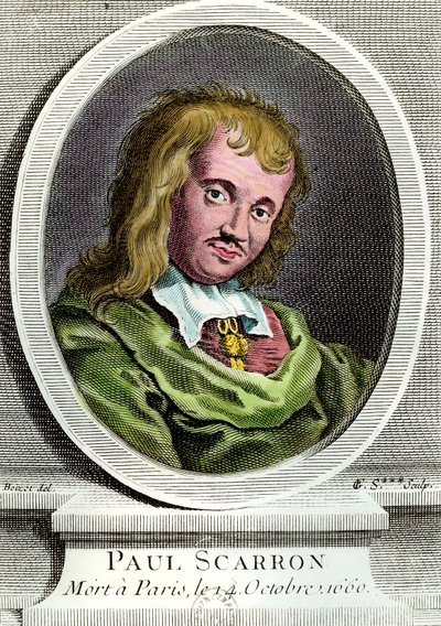 Portrait de Paul Scarron, écrivain français. Gravure du 17ème siècle - Unknown artist