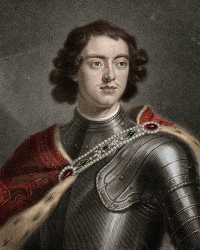 Portrait de Pierre Ier le Grand (1672-1725), tsar de Russie (gravure) - Unknown artist