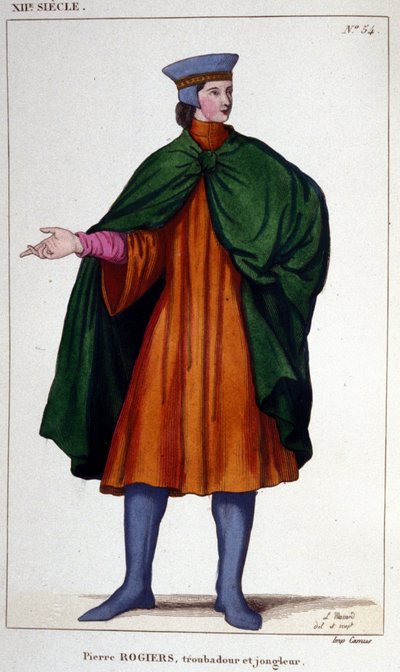 Portrait de Pierre Rogiers, troubadour et jongleur du 12ème siècle - Unknown artist