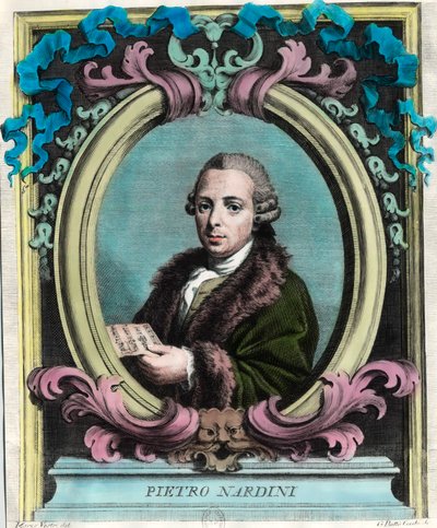 Portrait de Pietro Nardini (1722 - 1793), violoniste et compositeur italien. Gravure du XVIIIe siècle. Collection privée. - Unknown artist
