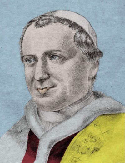 Portrait de Pie IX (1792 - 1878), 253e pape (1846 - 1878). - Unknown artist
