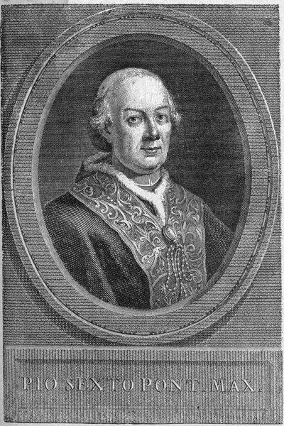 Portrait du Pape Pie VI (Giovanni Angelo Braschi) (1775-1799). - Unknown artist
