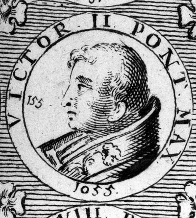 Portrait du Pape Victor II (ou Victor 2 mort en 1057). - Unknown artist