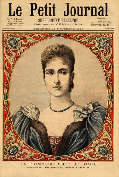 Portrait de la princesse Alix de Hesse (ou Alexandra de Hesse Darmstadt) - Unknown artist
