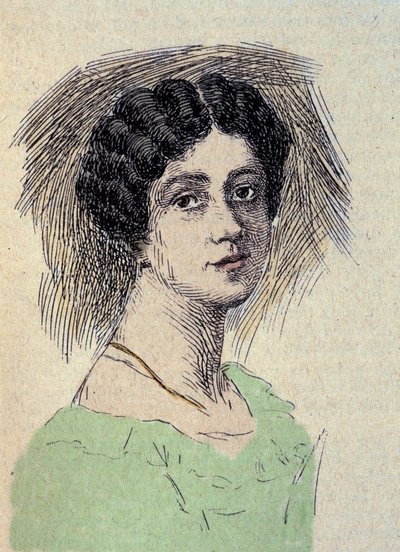 Portrait de Theodore Ulrike Sophie von Levetzow (1804-1899), dernier amour de Johann Wolfgang von Goethe (gravure) - Unknown artist