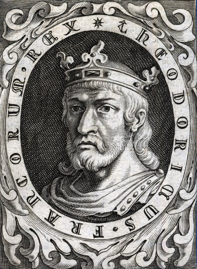 Portrait de Thierry II (? - 613), roi de Bourgogne et d