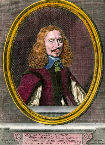Portrait de Vincent Car (1597-1648) écrivain français. Gravure du XVIIIe siècle. Collection privée - Unknown artist