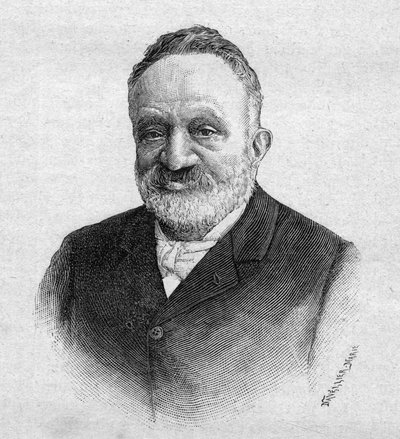 Portrait de Wilfrid de Fonvielle (1824-1914) journaliste et aéronaute français - gravure de 1893 - Unknown artist