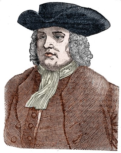 Portrait de William Penn (1644-1718) fondateur de la Pennsylvanie. Réformateur religieux anglais et chroniqueur. - Unknown artist